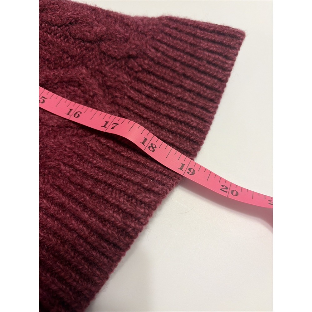 Shades Of Aran Burgundy Cable Knit Sweater 100% Merino Wool Kids Sm Outdoors - Picture 8 of 9